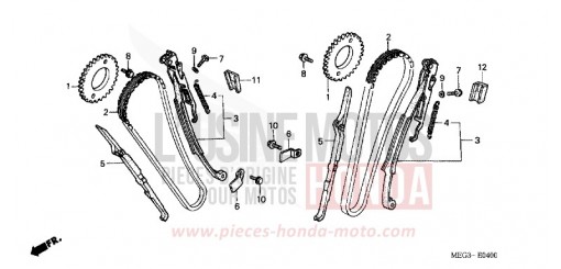 CHAINE A CAMES/TENDEUR VT750CA6 de 2006